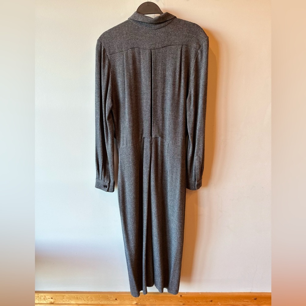 Rachel Comey Wagner Gray Long Sleeve Button Front Midi Dress - Picture 6 of 14